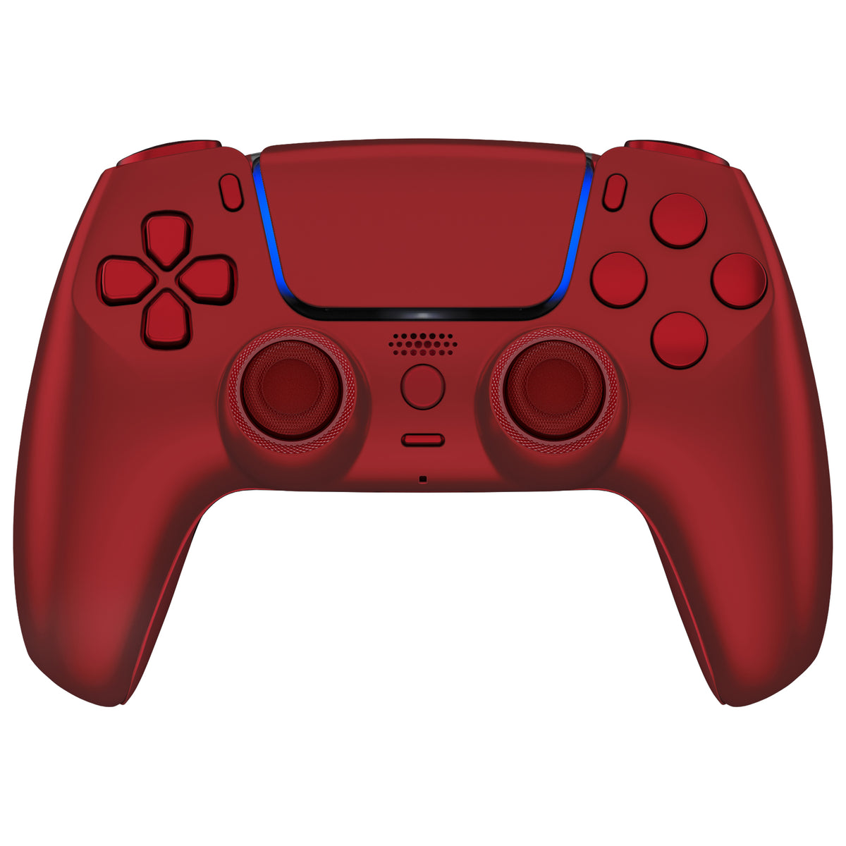 eXtremeRate LUNA Redesigned Replacement Full Set Shells with Buttons Compatible with PS5 Controller BDM-030/040/050/060 - Scarlet Red