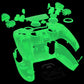 eXtremeRate LUNA Redesigned Replacement Full Set Shells with Buttons Compatible with PS5 Controller BDM-030/040/050 - Glow in Dark - Green eXtremeRate