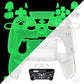 eXtremeRate LUNA Redesigned Replacement Full Set Shells with Buttons Compatible with PS5 Controller BDM-030/040/050 - Glow in Dark - Green eXtremeRate