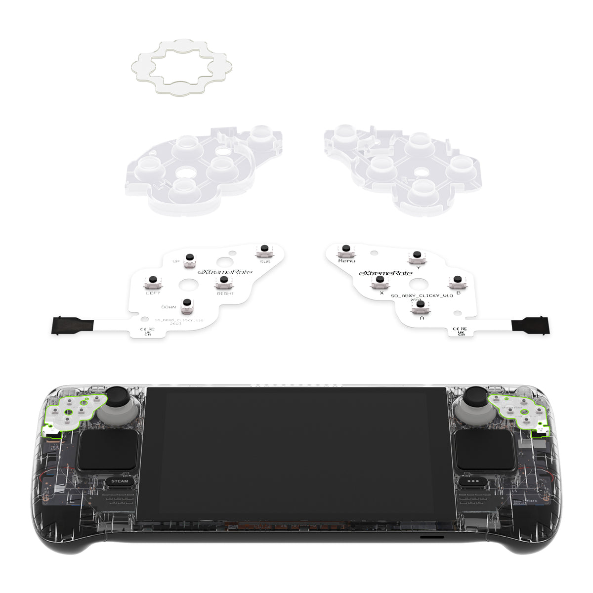 eXtremeRate Light Version Face Clicky Kit for Steam Deck LCD
