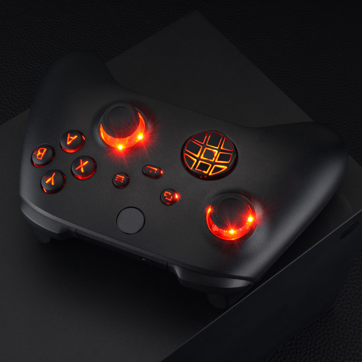 eXtremeRate Multi-Colors Luminated Buttons DTF V2 LED Kit for Xbox Series X & S Controller - Black