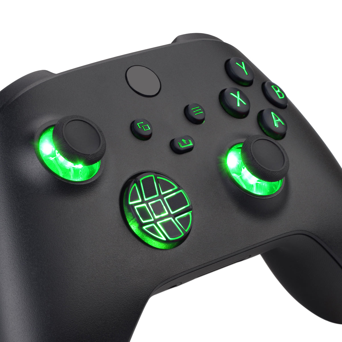 eXtremeRate Multi-Colors Luminated Buttons DTF V2 LED Kit for Xbox Series X & S Controller - Black