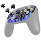 eXtremeRate Octagonal Gated Sticks Design Faceplate Shell with ThumbsGear Thumbsticks for Nintendo Switch 2 Pro Controller - Blue Flame