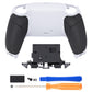 eXtremeRate Performance Grip Replacement Back Housing Bottom Shell for PS5 Controller BDM-010/020/030/040/050/060 - Rubberized Black White