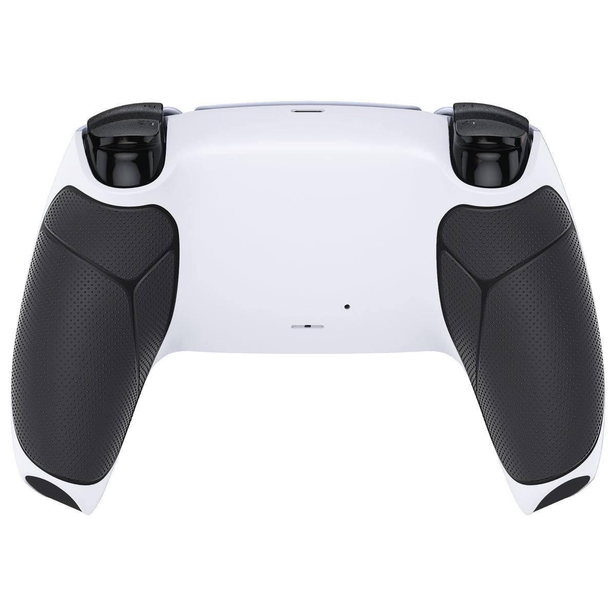 eXtremeRate Performance Grip Replacement Back Housing Bottom Shell for PS5 Controller BDM-010/020/030/040/050/060 - Rubberized Black White
