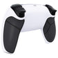 eXtremeRate Performance Grip Replacement Back Housing Bottom Shell for PS5 Controller BDM-010/020/030/040/050/060 - Rubberized Black White