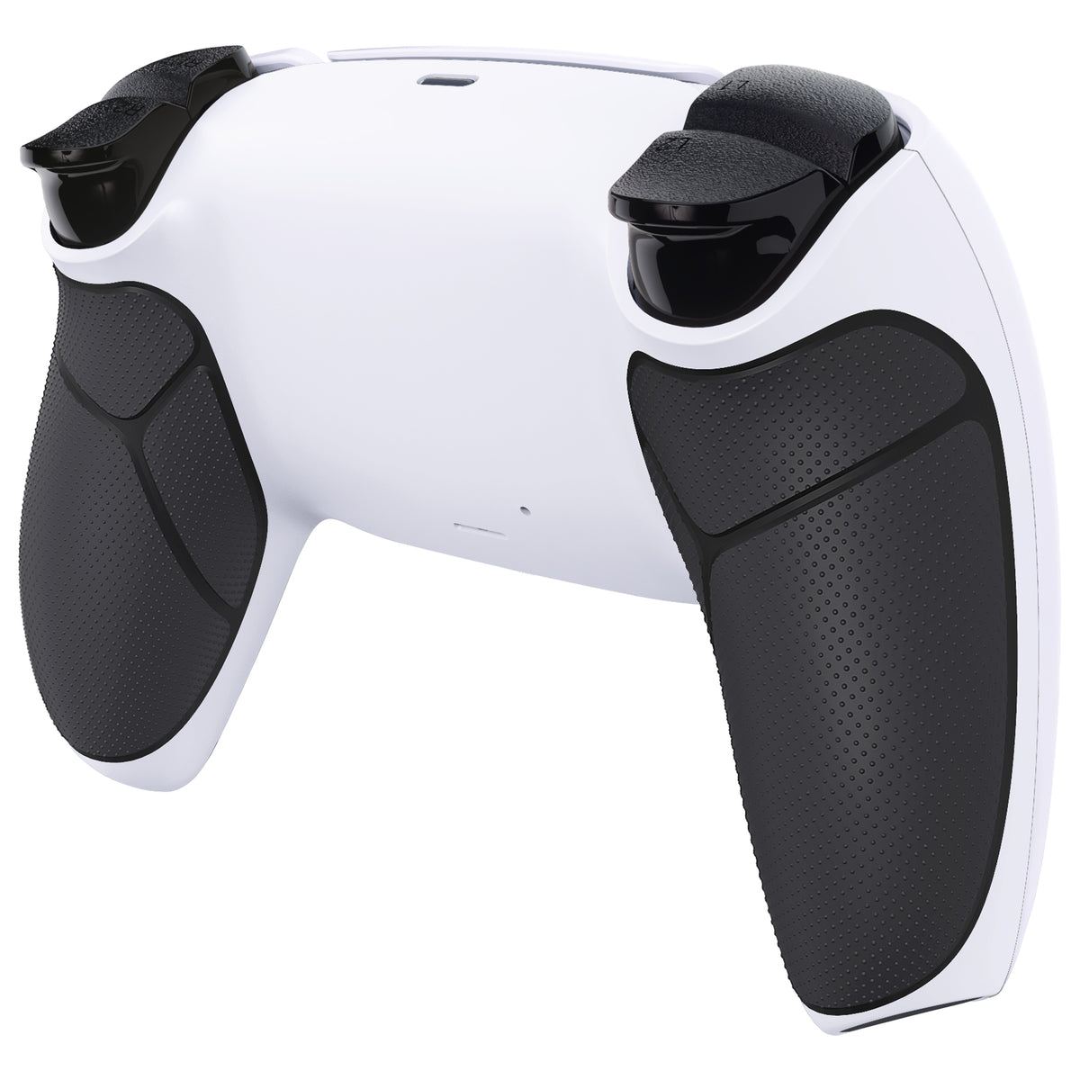 eXtremeRate Performance Grip Replacement Back Housing Bottom Shell for PS5 Controller BDM-010/020/030/040/050/060 - Rubberized Black White