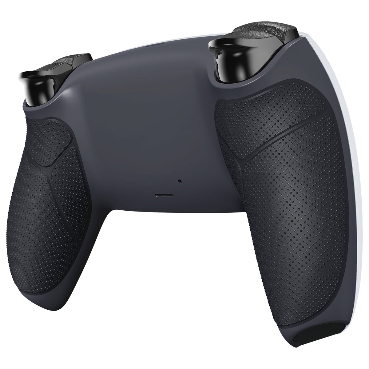 eXtremeRate Performance Grip Replacement Back Housing Bottom Shell for PS5 Controller BDM-010/020/030/040/050/060 - Rubberized Classic Gray & Dark Gray