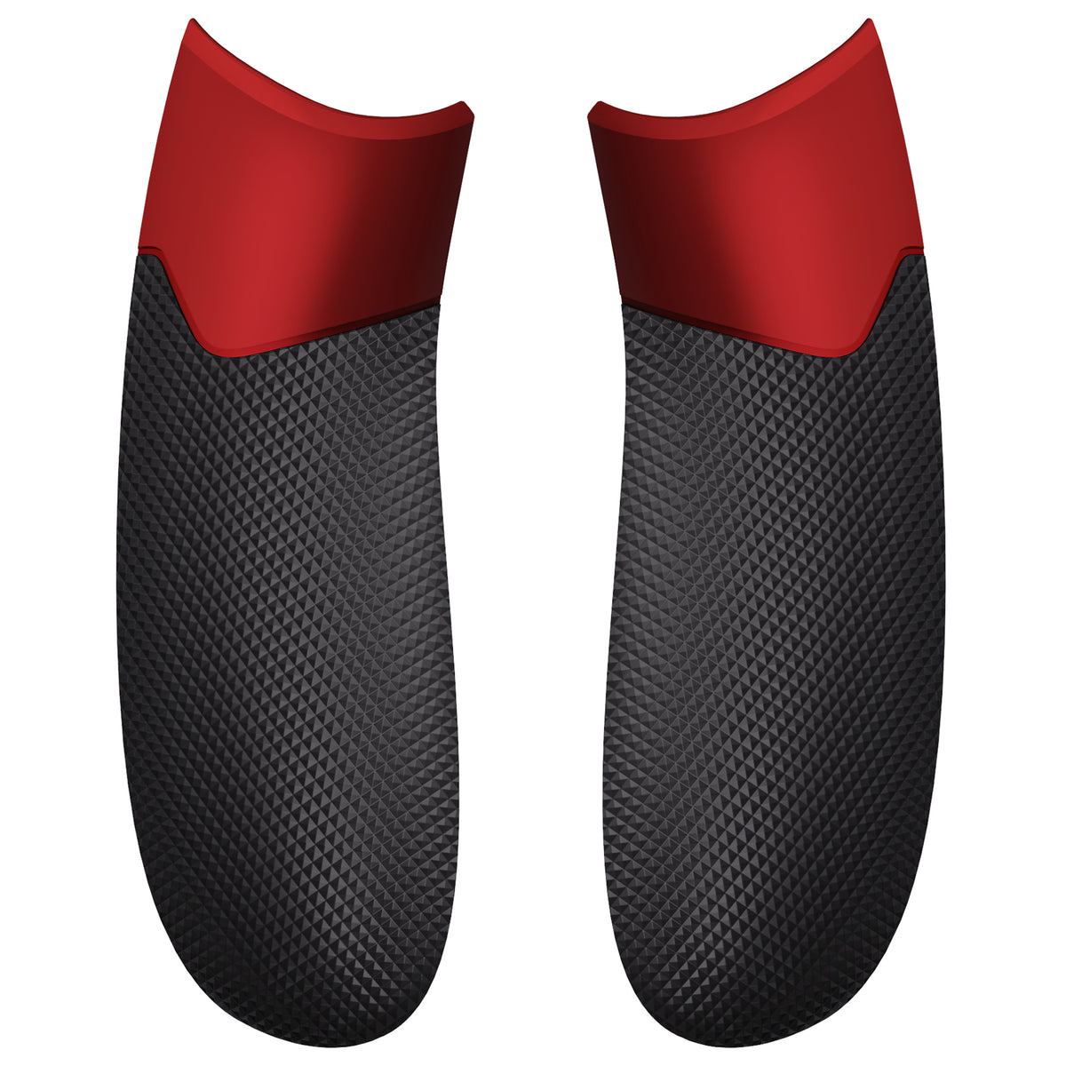 eXtremeRate Performance Non-Slip Texture Rubberized Grips Replacement Back Panels for Xbox Series X & S Controller - Rubberized Scarlet Red & Black eXtremeRate