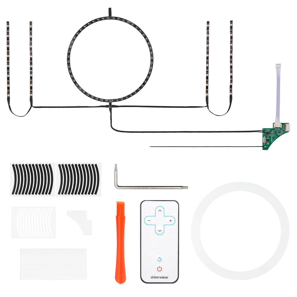 eXtremeRate RGB LED Light Strip Kit for Xbox Series S Console with IR Remote - 7 Colors 39 Effects