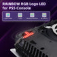 eXtremeRate RGB RAINBOW Logo LED Kit for PS5 Disc & Digital Edition Console (2020 CFI-1 Series) - 7 Colors 40 Effects