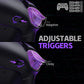 eXtremeRate RISE4 Plus MAX Back Paddles Kit with Clicky Trigger Stops & Rubberized Grip for PS5 Controller BDM-030/040/050/060 - Black