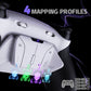 eXtremeRate RISE4 Plus MAX Back Paddles Kit with Clicky Trigger Stops & Rubberized Grip for PS5 Controller BDM-030/040/050/060 - White Black - White