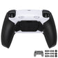 eXtremeRate RISE4 Plus MAX Back Paddles Kit with Clicky Trigger Stops & Rubberized Grip for PS5 Controller BDM-030/040/050 - White Black - Black