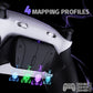 eXtremeRate RISE4 Plus MAX Back Paddles Kit with Clicky Trigger Stops & Rubberized Grip for PS5 Controller BDM-030/040/050 - White Black - Black