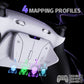 eXtremeRate RISE4 Plus MAX Back Paddles Kit with Clicky Trigger Stops & Rubberized Grip for PS5 Controller BDM-030/040/050 - White Black - White
