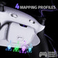 eXtremeRate RISE Plus MAX Back Paddles Kit with Clicky Trigger Stops & Rubberized Grip for PS5 Controller BDM-030/040/050 - White Black - White