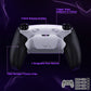 eXtremeRate RISE Plus MAX Back Paddles Kit with Clicky Trigger Stops & Rubberized Grip for PS5 Controller BDM-030/040/050/060 - White Black - White