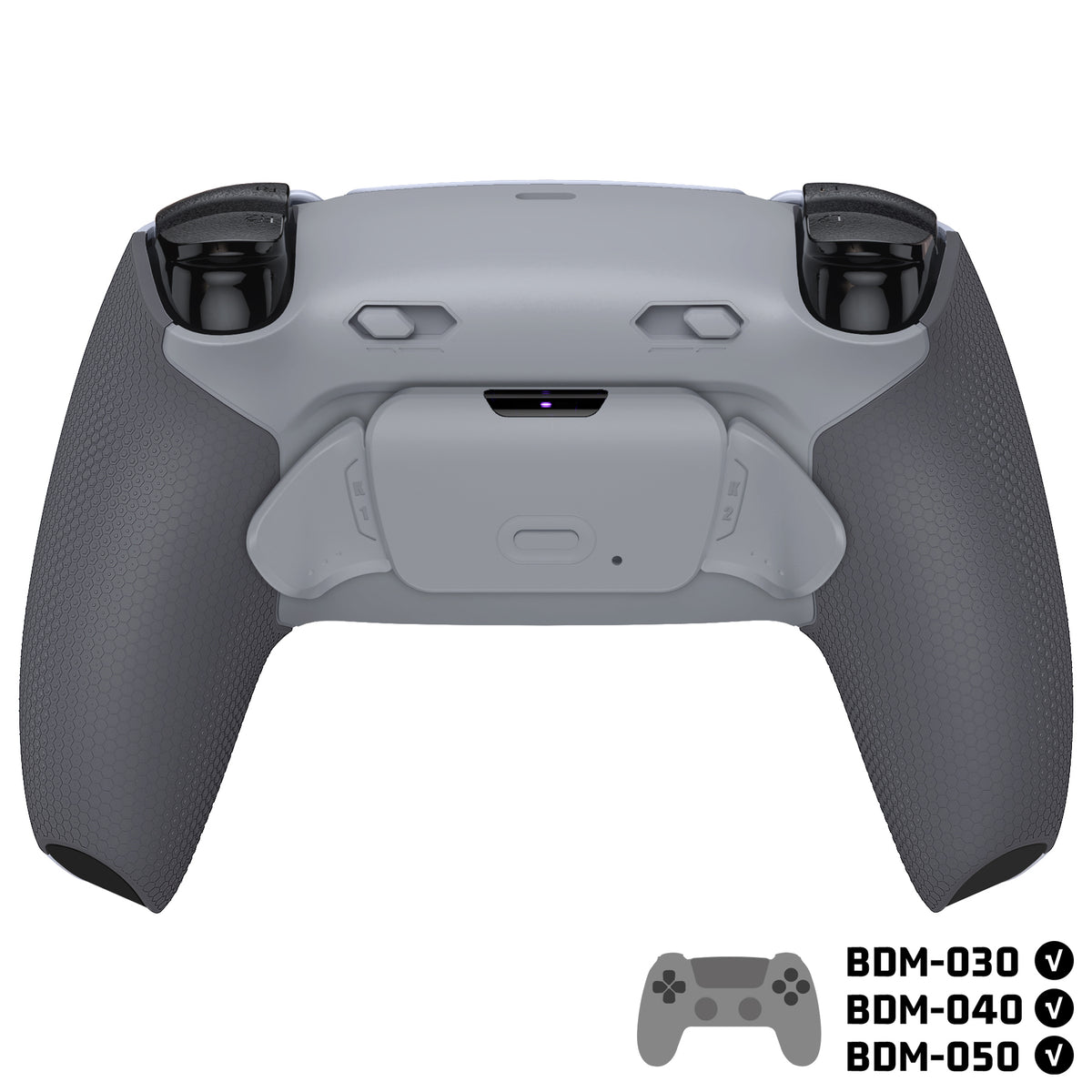eXtremeRate RISE Plus MAX Back Paddles Kit with Clicky Trigger Stops & Rubberized Grip for PS5 Controller BDM-030/040/050 - New Hope Gray & Classic Gray