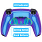 eXtremeRate Rainbow Aura Blue & Purple Real Metal Buttons (RMB) Version RISE4 V3 Remap Kit for PS5 Controller BDM-030/040/050 - Chameleon Purple Blue