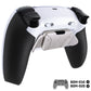 eXtremeRate Real Metal Buttons (RMB) Version RISE4 Plus MAX Back Paddles Kit with Clicky Trigger Stops & Rubberized Grip for PS5 Controller BDM-010/020 - White Black - Silver