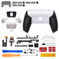 eXtremeRate Real Metal Buttons (RMB) Version RISE Plus MAX Back Paddles Kit with Clicky Trigger Stops & Rubberized Grip for PS5 Controller BDM-030/040/050 - White Black - Silver
