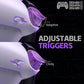 eXtremeRate Real Metal Buttons (RMB) Version RISE Plus MAX Back Paddles Kit with Clicky Trigger Stops & Rubberized Grip for PS5 Controller BDM-030/040/050 - White Black - Silver