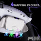 eXtremeRate Real Metal Buttons (RMB) Version RISE Plus MAX Back Paddles Kit with Clicky Trigger Stops & Rubberized Grip for PS5 Controller BDM-030/040/050 - White Black - Silver