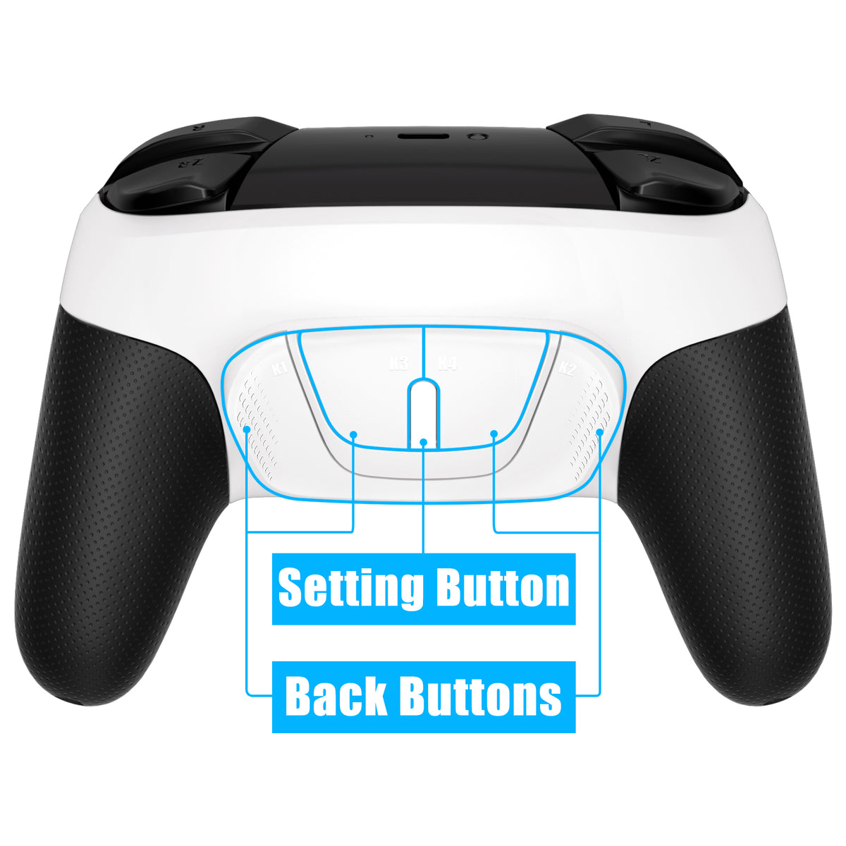 eXtremeRate Remappable RISE4 Remap Kit for Nintendo Switch Pro Controller - White eXtremeRate