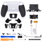 eXtremeRate Remappable RISE4 V4 Remap Kit for PS5 Controller BDM-030/040/050/060 - Rubberized White Black- Black