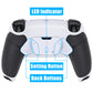 eXtremeRate Remappable RISE4 V4 Remap Kit for PS5 Controller BDM-030/040/050/060 - Rubberized White Black- White
