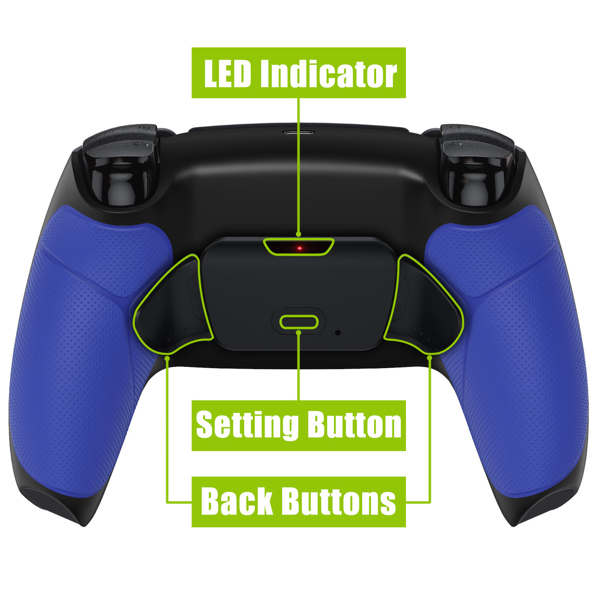 eXtremeRate Remappable RISE V3 Remap Kit for PS5 Controller BDM-030/040/050 - Rubberized Blue
