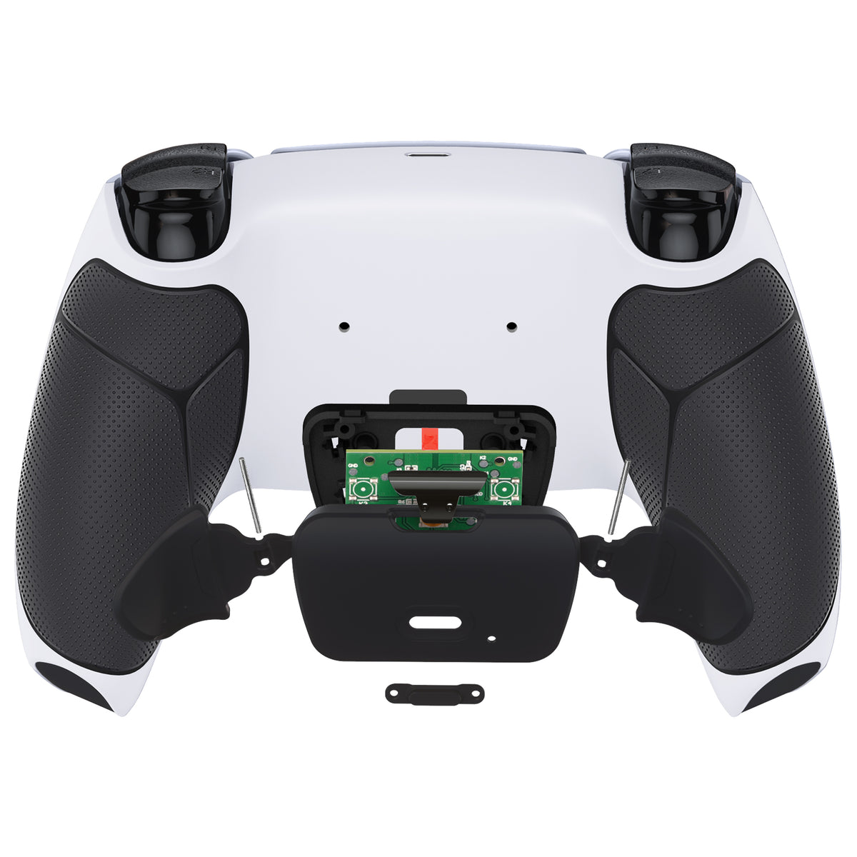 eXtremeRate Remappable RISE V4 Remap Kit for PS5 Controller BDM-030/040/050/060 - Rubberized White Black- Black