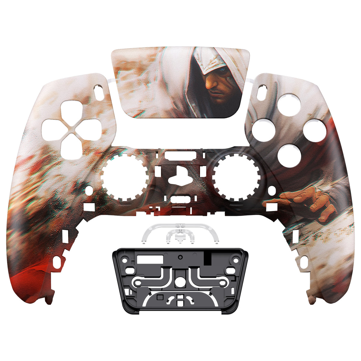 eXtremeRate Replacement Front Housing Shell with Touchpad Compatible with PS5 Controller BDM-010/020/030/040/050 - Assassin