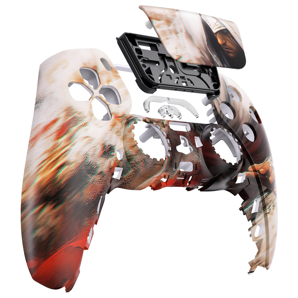 eXtremeRate Replacement Front Housing Shell with Touchpad Compatible with PS5 Controller BDM-010/020/030/040/050 - Assassin