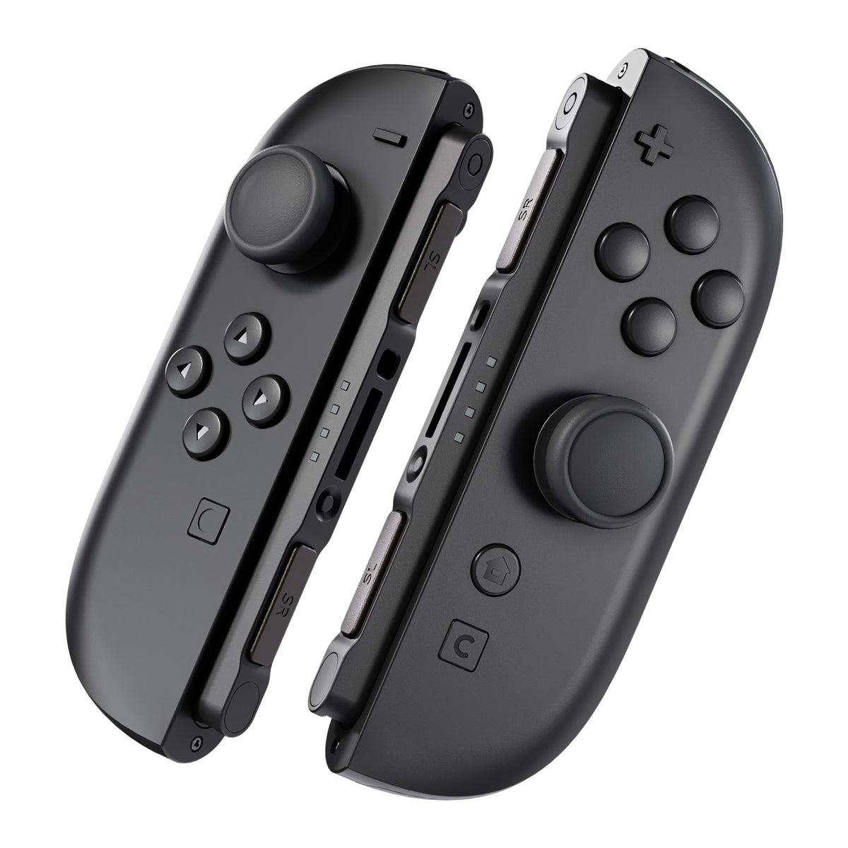 eXtremeRate Replacement 3D Joystick & Thumb Grips & Side Rail Shell Buttons for Nintendo Switch 2 JoyCon - Black