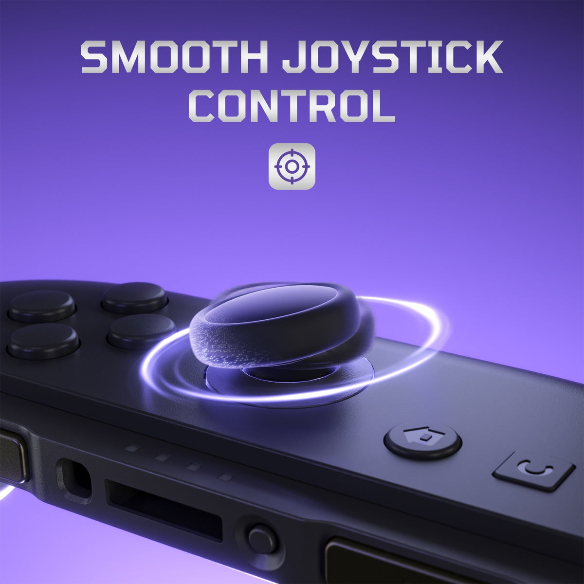 eXtremeRate Replacement 3D Joystick & Thumb Grips & Side Rail Shell Buttons for Nintendo Switch 2 JoyCon - Black