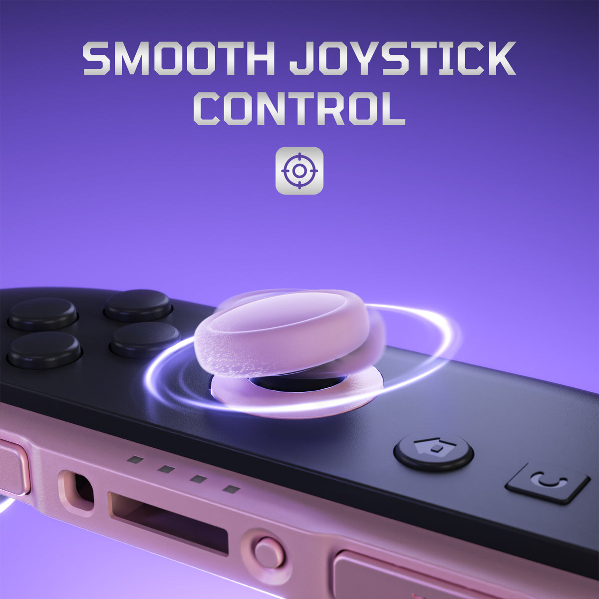 eXtremeRate Replacement 3D Joystick & Thumb Grips & Side Rail Shell Buttons for Nintendo Switch 2 JoyCon - Cherry Blossoms Pink