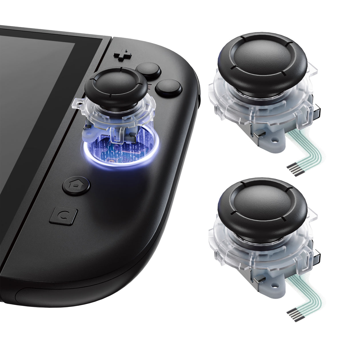 eXtremeRate Replacement 3D Joystick for Nintendo Switch 2 Joycon - Clear