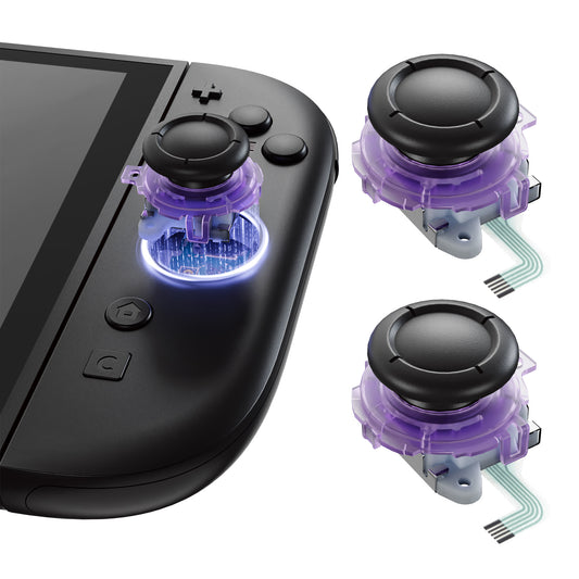 eXtremeRate Replacement 3D Joystick for Nintendo Switch 2 Joycon - Clear Atomic Purple