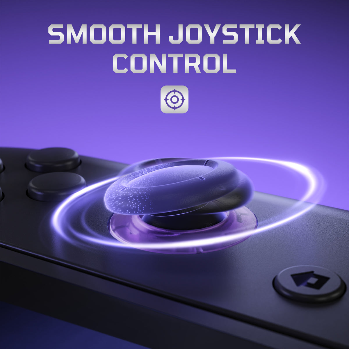 eXtremeRate Replacement 3D Joystick for Nintendo Switch 2 Joycon - Clear Atomic Purple