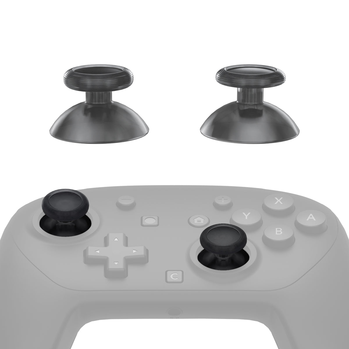 eXtremeRate Replacement 3D Joystick for Nintendo Switch 2 Pro Controller - Clear Slate Black