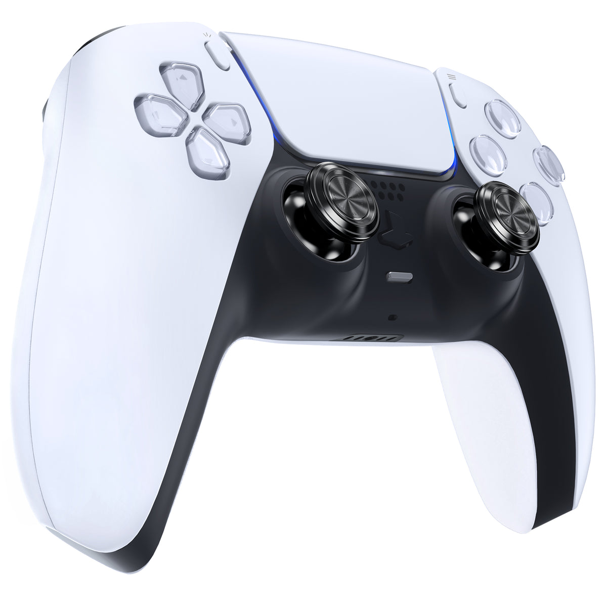 eXtremeRate Replacement Aluminum Metal Thumbsticks Compatible with PS5 & PS4 Controller - Dark Gray