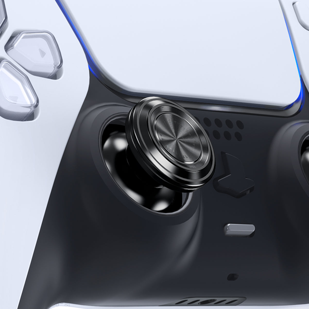 eXtremeRate Replacement Aluminum Metal Thumbsticks Compatible with PS5 & PS4 Controller - Dark Gray