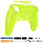 eXtremeRate Replacement Back Housing Bottom Shell Compatible with PS5 Edge Controller - Clear Lime Green eXtremeRate
