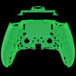eXtremeRate Replacement Back Housing Bottom Shell Compatible with PS5 Edge Controller - Glow in Dark - Green