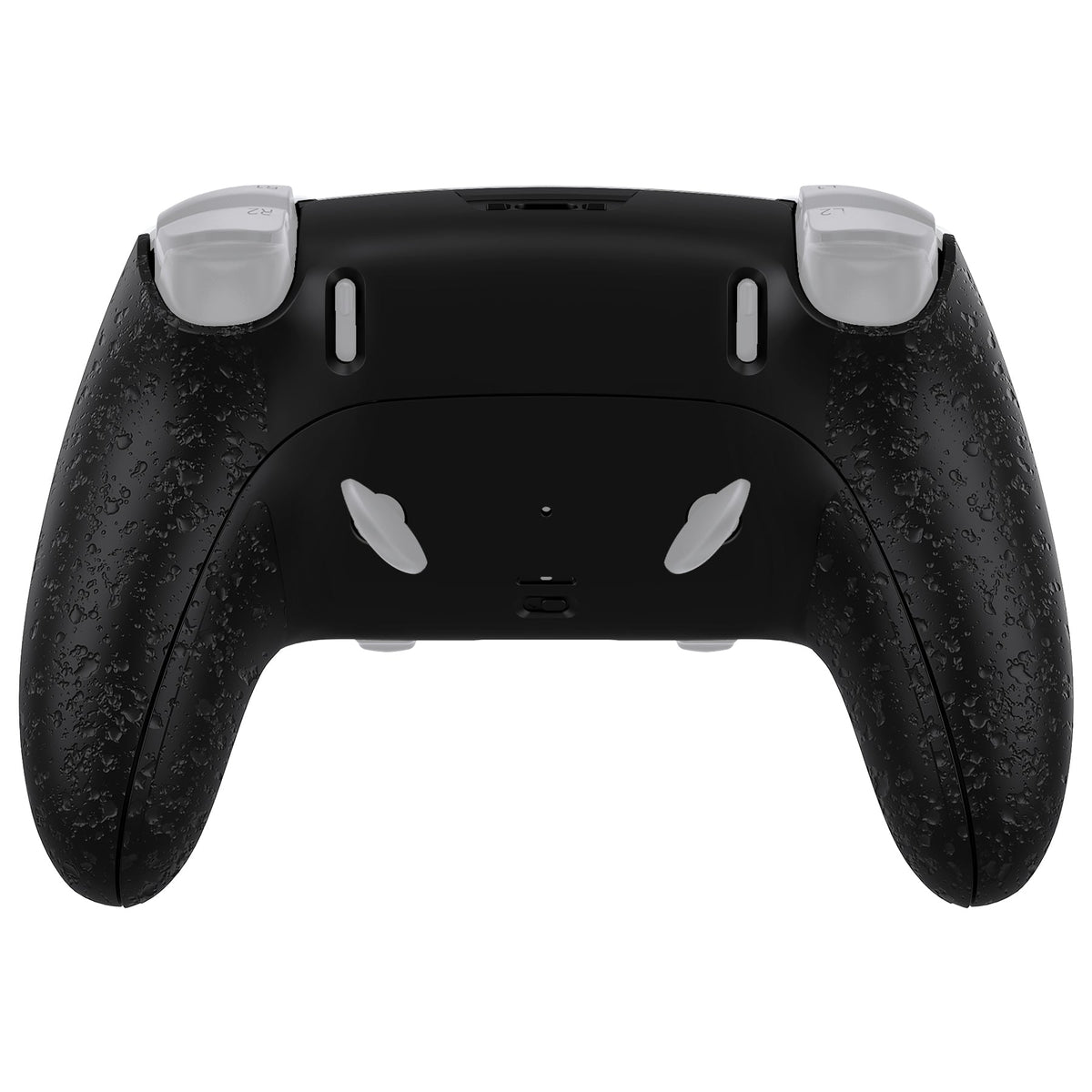 eXtremeRate Replacement Back Housing Bottom Shell & Clip Shell Compatible with PS5 Edge Controller -  Textured Black eXtremeRate