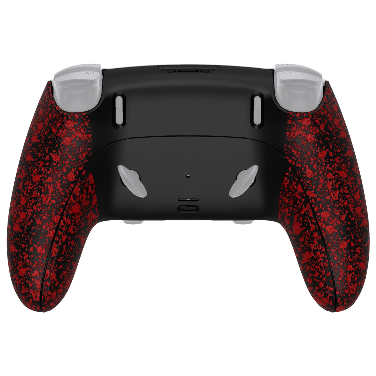 eXtremeRate Replacement Back Housing Bottom Shell & Clip Shell Compatible with PS5 Edge Controller -  Textured Red eXtremeRate
