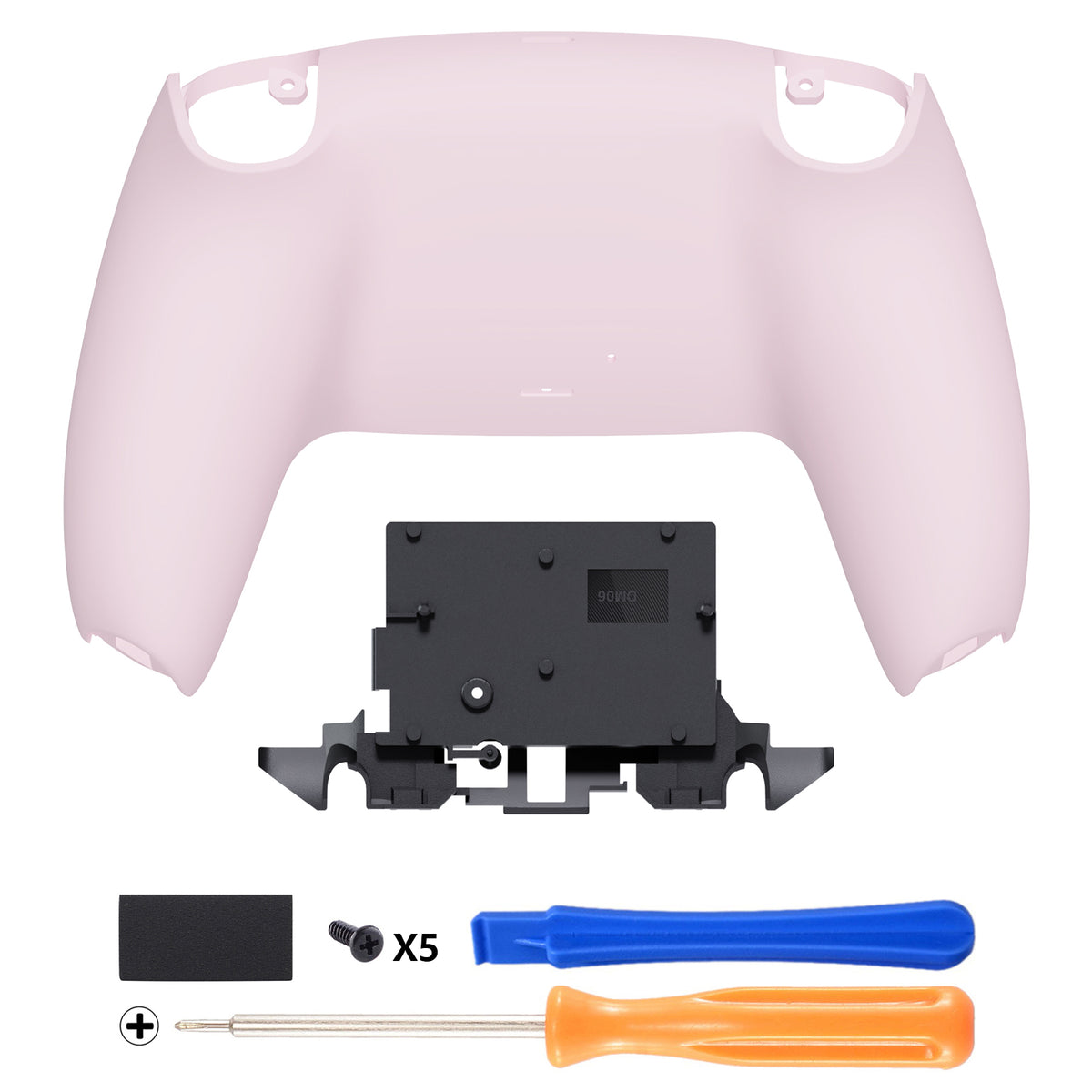 eXtremeRate Replacement Back Housing Bottom Shell for PS5 Controller BDM-010/020/030/040/050/060 - Cherry Blossoms Pink