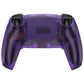 eXtremeRate Replacement Back Housing Bottom Shell for PS5 Controller BDM-010/020/030/040/050/060 - Clear Atomic Purple
